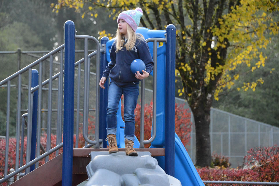 Student on playground